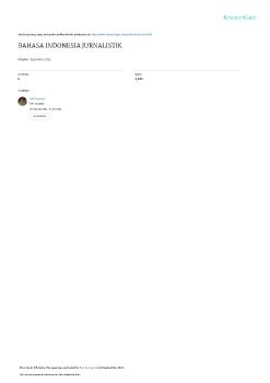 Bahasa Indonesia Jurnalistik