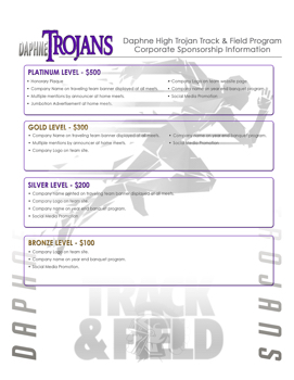 DHS Trojans Track Sponsorship Packet