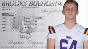 Daphne High 2021 Prospect-Buehler, Brooks