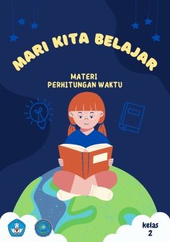 Biru dan Kuning Ilustrasi Bacalah Maka Dunia Akan Terbuka Poster