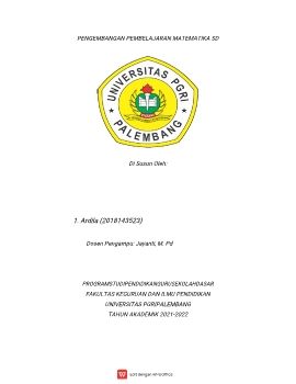 pdf bahan ajar matematika ardila