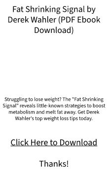 PDF eBook Download - Fat Shrinking Signal by Derek Wahler (Free Preview Available)??