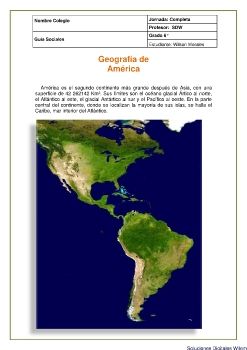 SDW Guía grado 6° Geografía de América