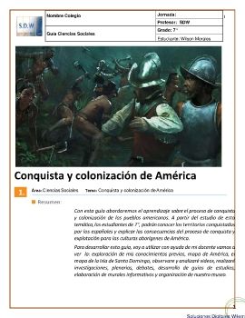 SWD Sociales 7°  Conquista y Colonización