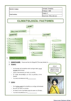 sdw Guía grado 6° FACTORES DEL CLIMA