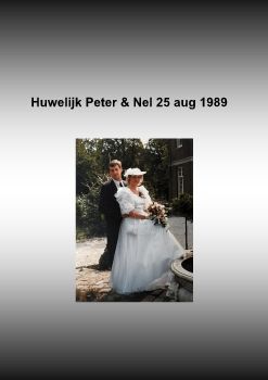 Huwelijk Peter & Nel 25 aug 1989