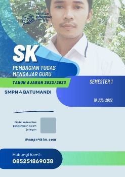 SK PEMBAGIAN TUGAS MENGAJAR SMPN 4 BTM