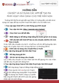 HƯỚNG DẪN SỬ DỤNG CÁC APP TẠO PHIM HOẠT HÌNH CHO TRẺ MN