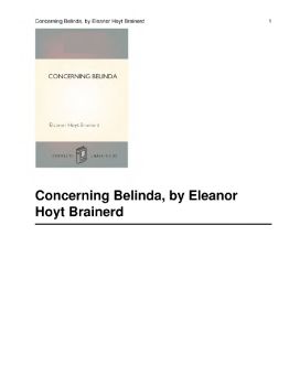 Concerning Belinda