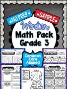 WinterNOPREPMathPrintablesrdGradeCommonCoreSAMPLE