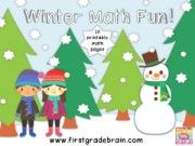 WinterMathFunFreebiePrintableMathPracticePagesforWinter