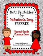 MathPrintablesforValentinesDayFREEBIESecondGradeComonCore