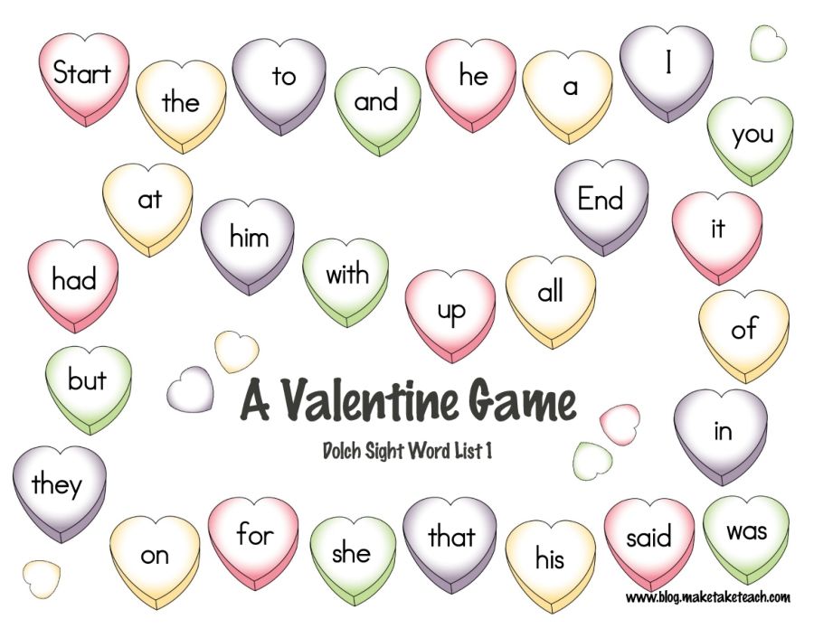 ValentineSightWordGames