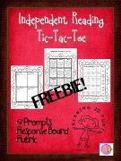 IndependentReadingReflectionChoicesTicTacToeFreebie