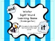 WinterSightWordGameKindergarten