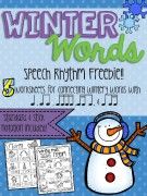 WinterSpeechRhythmPrintableWorksheets