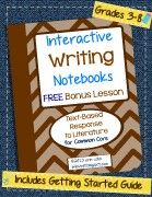 InteractiveWritingNotebooksFreeBonusLessonCitingTextEvidence