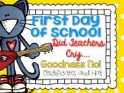 CoolCatFirstDayofSchoolCertificatesandHatKinderandFirst