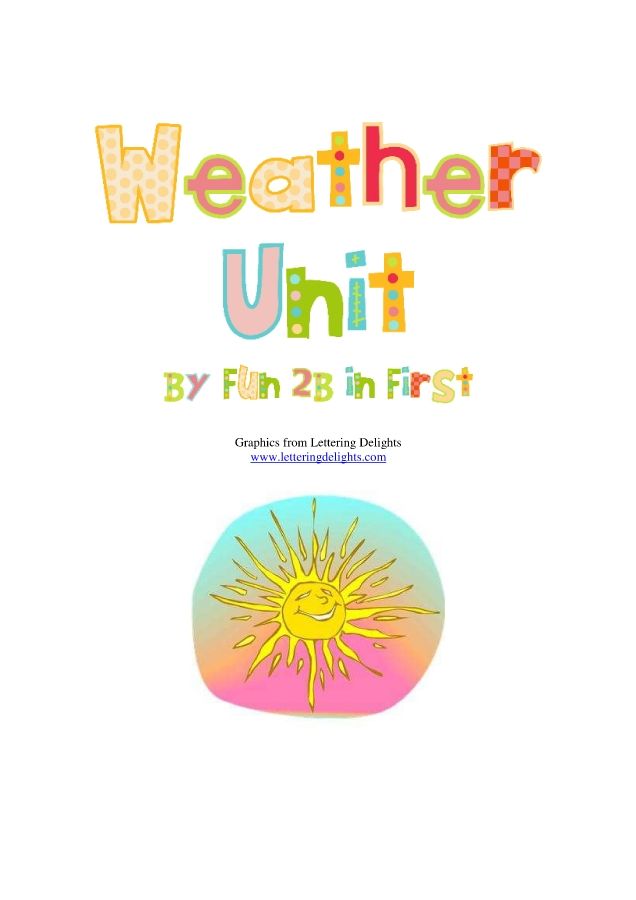 Weather Unit Vocabulary Words