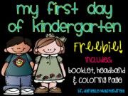 MyFirstDayofKindergartenFREEBIE