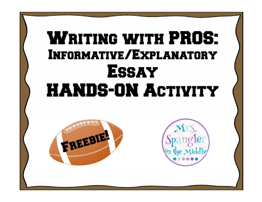 Writing with PROS:  Informative Explanatory Essays Hands on Activity FREEBIE