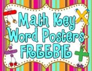 MathKeyWordPostersFREEBIE