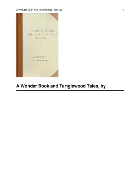 Wonder Book and Tanglewood Tales , A