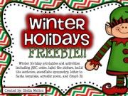 WinterHolidaysActivitiesFREEBIE