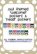 OwlThemedWelcomeandReadPosters