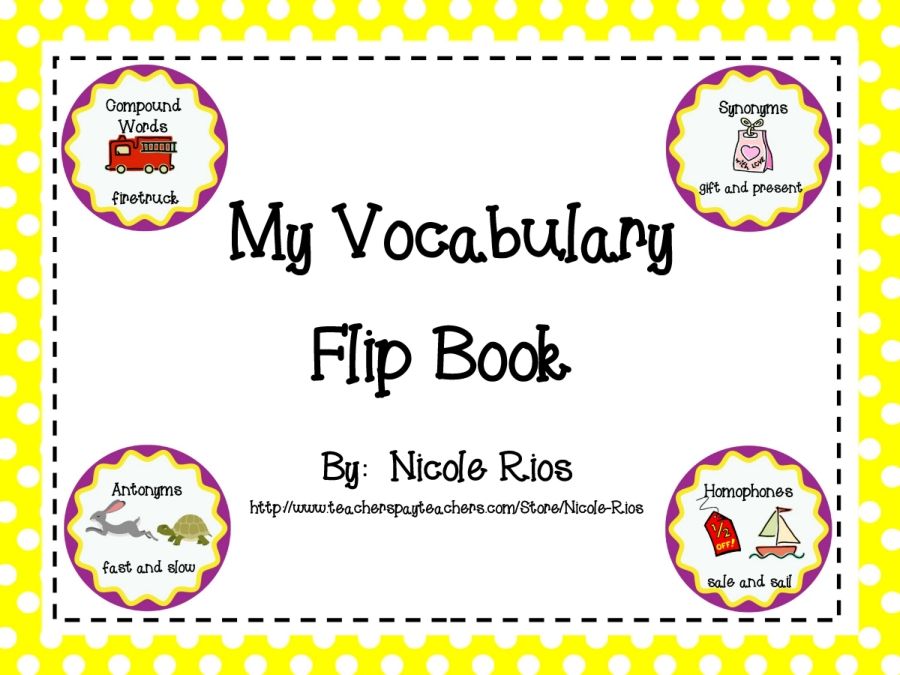 VocabularyFlipBookMiniWordWall