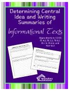 Determining Central Idea and Writing Summaries