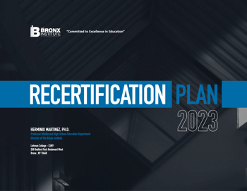 Recertification Plan 2023 FINAL 12282022