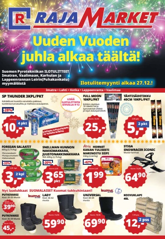 Uudenvuoden tarjoukset Rajamarket