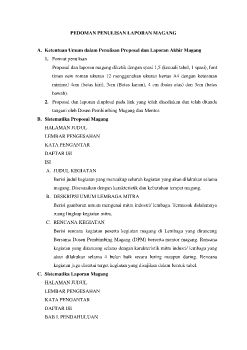 5. Revisi FORMAT DAN SISTEMATIKA PROPOSAL DAN LAPORAN MAGANG