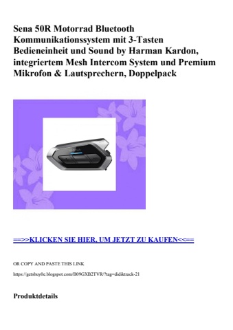 8632 sena 50r motorrad bluetooth kommunikationssystem mit 3-tasten bedieneinheit und sound by harman kar