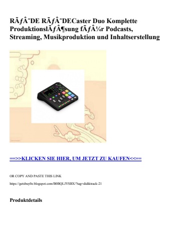 9755 rãƒâ˜de rãƒâ˜decaster duo komplette produktionslãƒâ¶sung fãƒâ¼r podcasts  streaming  musikproduktio