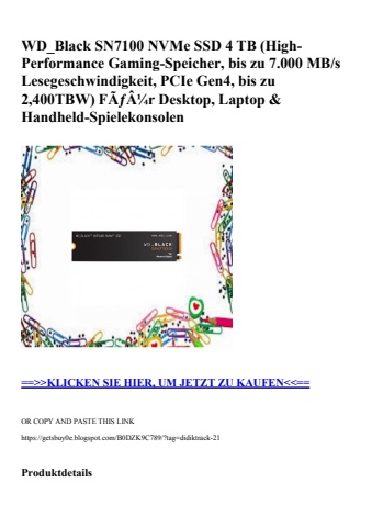 7952 wd_black sn7100 nvme ssd 4 tb  high-performance gaming-speicher  bis zu 7