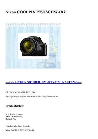 8258 nikon coolpix p950 schwarz