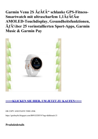 6348 garmin venu 2s ã¢â€â“ schlanke gps-fitness-smartwatch mit ultrascharfem 1 1ã¢â€âœ amoled-touchdispl