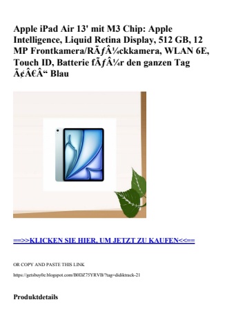 6781 apple ipad air 13' mit m3 chip  apple intelligence  liquid retina display  512 gb  12 mp frontkamer