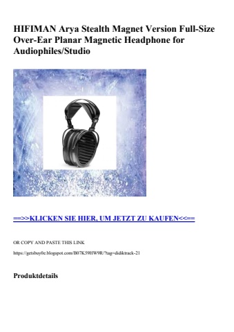 6648 hifiman arya stealth magnet version full-size over-ear planar magnetic headphone for audiophiles st