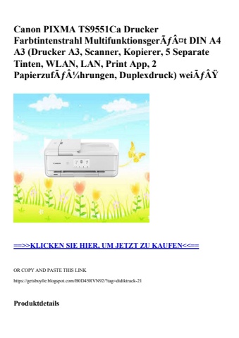 5208 canon pixma ts9551ca drucker farbtintenstrahl multifunktionsgerãƒâ¤t din a4 a3  drucker a3  scanner