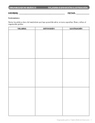 Spanish Graphic Organizers - Kindergarten