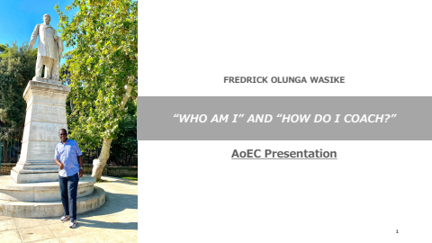 Who I Am and How I Coach - Fred Wasike