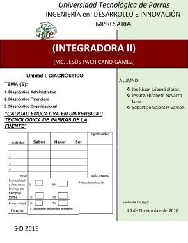 INTEGRADORA UTP CALIDAD EDUCATIVA