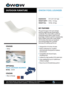 OWOW Sell sheets • Outdoor furniture