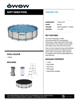 OWOW Sell sheets • Soft sided pools