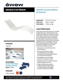 OWOW Feuilles de vente • Meubles d'extérieur