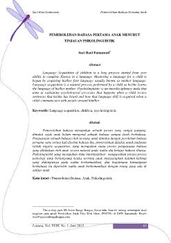 Pemerolehan Bahasa Materi