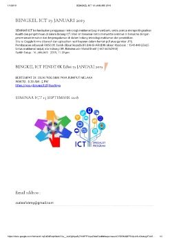 BENGKEL ICT 19 JANUARI 2019 - Zurina Ramli